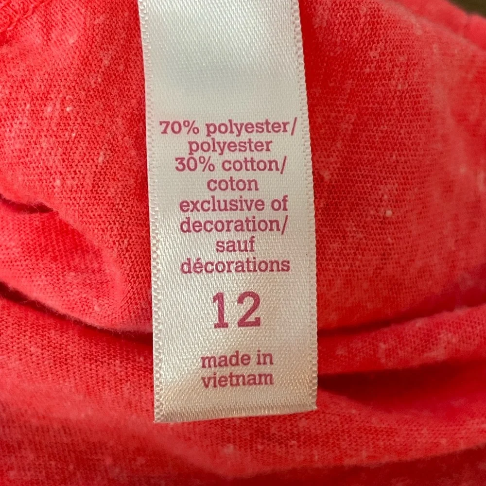 Justice‎ Elephant Style Tank Top Size 12 Coral Pink